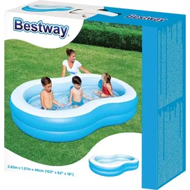 BESTWAY Lagune Family Planschbecken 262 x 157 x 46 cm