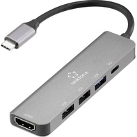 Renkforce RF-DKS-903 5-in-1 USB-C® Dockingstation Passend für Marke: Universal USB-C® Power Delivery