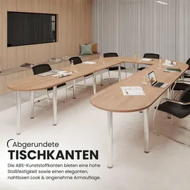 bümö Konferenztisch-Sets, Serie-K (160 x 160 x 74 cm,