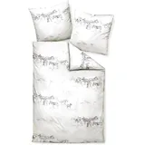 JANINE "moments98110 07", grau (naturell grau), B/L: 135cm x 200cm, 1 Stk., 1 Stk., Mako-Satin, B/L: 80cm x 80cm, Mako-Satin, Obermaterial: 100% Baumwolle, Bettwäsche, Bettwäsche, mit Reißverschluss