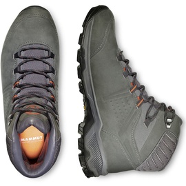 Mammut Mercury IV Mid LTH Men | Wanderschuhe für Herren, Trekkingschuhe mit Vibram Sohle, Outdoor Schuhe, Leichte Bergschuhe, Freizeitschuhe für Hiking und Trekking | Black-Hot Red, 7.5