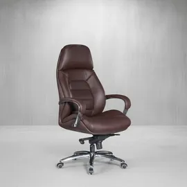 KADIMA DESIGN Chefsessel Echtleder Braun