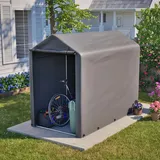 ABRIHOME Fahrradgarage in Dunkelgrau 187x100x160 cm mit Stahlgestell für Garten | Gr.: onesize
