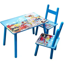 Hti-Living Kindertischgruppe Feuerwehr 3-tlg. MDF blau
