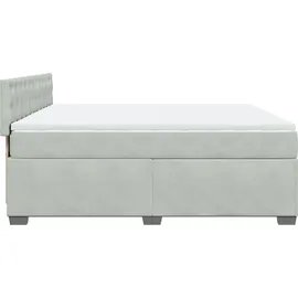 vidaXL Boxspringbett 180 x 200 cm Hellgrau