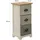 Mobili Rebecca Nachttisch Rebecca 62 x 29 x 25 cm Beige/Grau/Weiß