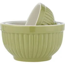 ib laursen Schalensatz Mini Mynte Herbal GREEN Grün 3er Set Keramik Schüsseln