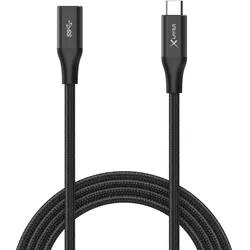 XLayer USB C-Verlängerungskabel für Audio-, Video-&Datenübertragung 1.5 m Black