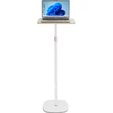 AKOZLIN Höhenverstellbarer Laptop-Ständer Betttisch, Weiß,45,7-121,9 cm