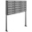 Briefkasten Premium BxH 122 9 x 150cm Anzahl Schlitze stehend silberfarben