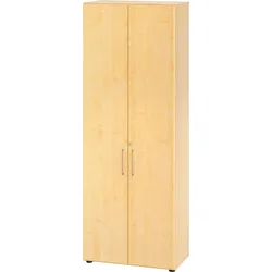 bümö Aktenschrank abschließbar, Büroschrank Holz 80cm breit in Ahorn - abschließbarer Schrank mit Aktenregal für's Büro & Arbeitszimmer, Büro Möbel