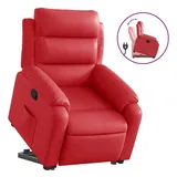 vidaXL Relaxsessel mit Aufstehhilfe Rot Kunstleder