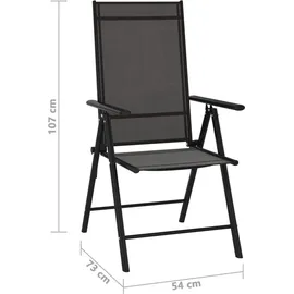 vidaXL 9-tlg. Garten-Lounge-Set schwarz/antrazit