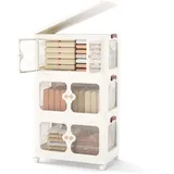 Costway Aufbewahrungsbox 48 x 34 x 82 cm 3-tlg. Weiß