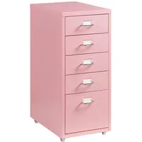 [en.casa] Kökar Rollcontainer 69 x 28 x 41 cm Rosa