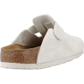 Birkenstock Boston Suede Holzschuhe Antique White 38