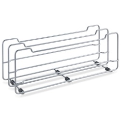 Metaltex Deckelhalter Deck, Abtropfgitter mit zwei Abteilungen für verschiedenes Equipement, Maße: 14 x 42 x 16 cm