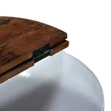 vidaXL 2-tlg. Altholz Massiv Weiß Schalenform