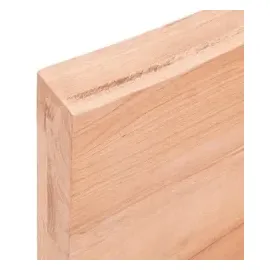 vidaXL Waschtischplatte Hellbraun 140x50x(2-6) cm Massivholz Behandelt