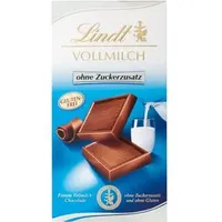 Lindt Tafelschokolade Vollmilch ohne Zuckerersatz, 100g