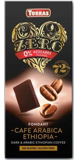 Torras Zero Dark&Arabic Ethiopian Coffee Chocolate Schokolade 0,1 kg