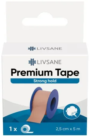 Livsane Premium Tape Braun 2,5cmx5m 1 Stück