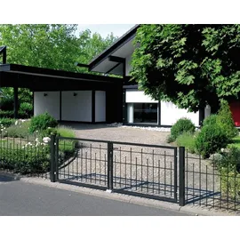 GAH Alberts Zaunsystem Madrid Doppeltor-anthrazit metallic-750 mm
