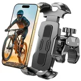 Rolgno Handyhalterung Fahrrad, [Schnell-Auslöse & 360° Drehbar] Handyhalterung Motorrad, Sicherer Schloss Handyhalter Fahrrad, Universaler Bike Phone Holder Fahrradlenker für 4,7"-6,9" Handys