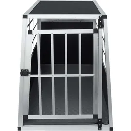 MonsterShop Auto Hundetransportbox große Einzelbox Hundebox Transportbox Gitterbox Fahrzeugbox Kofferraumbox Katzen Hunde Aluminium Trapez