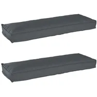 VidaXL Palettenkissen für Bank 2 Stk. Anthrazit 120x40x8 cm