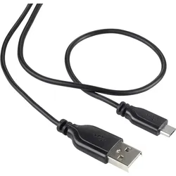 Renkforce USB-Kabel USB 2.0 USB-A Stecker, USB-Micro-B Stecker 1.00 m Schwarz SuperSoft-Ummantelung