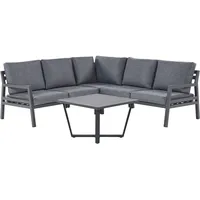 Beliani Vizzini Loungeset grau/schwarz