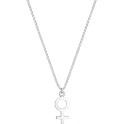 Elli Panzerkette Venus-Symbol Filigran Trend 925 Silber Ketten   Damen 