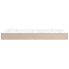 vidaXL Taschenfederkernmatratze Cappuccino 100x200x20 cm Kunstleder