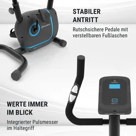 Klarfit Myon Cycle Heimtrainer 12kg Schwungmasse, SmartCardio Studio schwarz