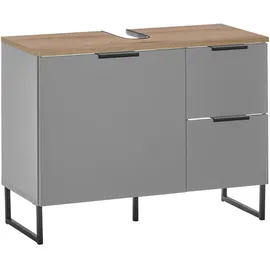 Bega BBK Waschbeckenunterschrank Denver 1 Tür, 2 Schübe 80 x 60 x 35 cm Grau