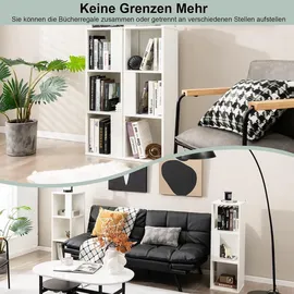 Costway Kinderregal 2er Set 33 x 33 x 100,5 cm Holz weiß