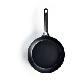 B&K BK Black Steel Bratpfanne aus Kohlenstoffstahl, Geeignet für Induktion, Backofen- und Bratrostsicher bis 350C, Langlebig und Professionell, Schwarz