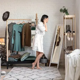 Relaxdays Hängeorganizer 82 x 14,5 x 30 cm 2-tlg. beige