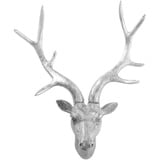 Ruiqas Hirschkopf Wandmontierte Dekor Deer Geweih Wandskulptur Faux Taxidermie Harz Wandtierkopf mit Abnehmbaren Geweihs