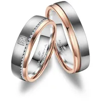 MARRYA Trauring Titan Ringe Trauringe Eheringe Partnerringe rosa|silberfarben 64