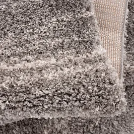 Carpet City Hochflor-Teppich CARPET CITY "Pulpy 524" Gr. 5, grau, B:240cm H:30mm L:340cm, Kunstfaser, Teppiche, Fransenteppich, besonders weich, mit Fransen, Meliert