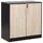 Beliani Zehna Aktenschrank 80 x 80 x 40 Braun / Schwarz