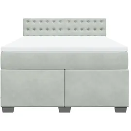vidaXL Boxspringbett 140 x 200 cm Hellgrau