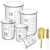 luxuskollektion Borosilikatglas Bechergläser Set 5 Stück Graduierte Becher