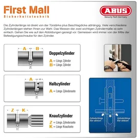 ABUS XP20S Halbzylinder 10/30 mm