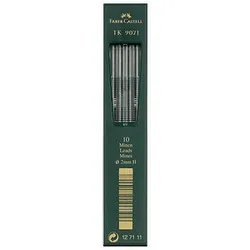 FABER-CASTELL TK 9071 Fallminen-Bleistiftminen schwarz H 2,0 mm, 10 St.