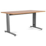 rocada METAL Schreibtisch eiche rechteckig, T-Fuß-Gestell grau 160,0 x 80,0 cm