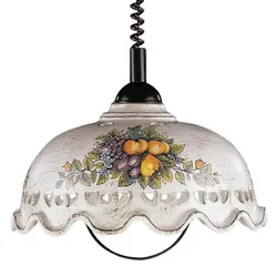 CERAMICHE BORSO Pendelleuchte mit Frucht- und Blumenmuster