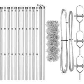 vidaXL Zaunpfosten 60 x 250 cm Silber/Stahl